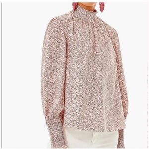Tuckernuck POMANDER PLACE 🌺Floral Smocked Modoc Top 🌺 size Medium